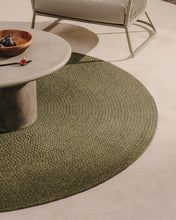 Load image into Gallery viewer, Despas green round rug made from synthetic fibres Ø 200 cm - image 3