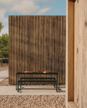 Load image into Gallery viewer, Sotil Set of 2 Benches and Galvanized Steel Table with Green Finish 183 x 83 cm - image 5
