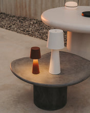 Load image into Gallery viewer, Arenys large outdoor metal table lamp in a white painted finish - image 3