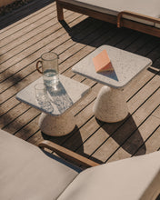 Load image into Gallery viewer, Saura coffee table in white terrazzo with a white terrazzo top 32 x 48 x 48 - image 4
