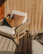 Load image into Gallery viewer, Vellana set: 3-seater sofa, 2 armchairs and coffee table made from FSC 100% solid acacia - image 4