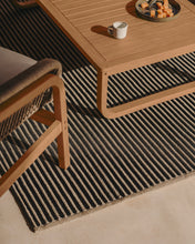 Load image into Gallery viewer, Satanca beige and black striped rug made from synthetic fibres 160 x 230 cm - image 3