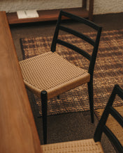 Load image into Gallery viewer, Analy chair in solid oak with black finish and rope seat FSC 100% - image 11
