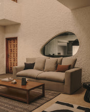 Load image into Gallery viewer, Nora 3-seater sofa with removable cover with linen and cotton cushions in ecru 240cm - image 7