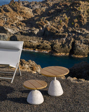 Load image into Gallery viewer, Saura coffee table with white terrazzo and natural acacia top, 32 x Ø55 cm FSC 100% - image 4