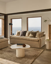 Load image into Gallery viewer, Zenira 3-seater sofa with removable cover and cushions in beige cotton and linen 230cm - image 7