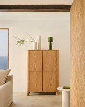 Load image into Gallery viewer, Salaya tall sideboard in ash plywood FSC Mix Credit, 100 x 134 cm - image 7