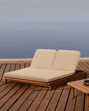 Load image into Gallery viewer, Turqueta double sun lounger made of FSC 100% solid teak wood - image 4