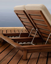 Load image into Gallery viewer, Turqueta double sun lounger made of FSC 100% solid teak wood - image 5
