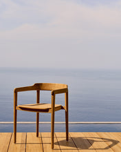 Load image into Gallery viewer, Icaro stackable chair in FSC 100% solid teak wood with natural finish - image 9
