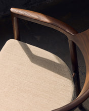 Load image into Gallery viewer, Alocs chair removable cover in beige chenille solid oak wood walnut finish FSC Mix Credit - image 10