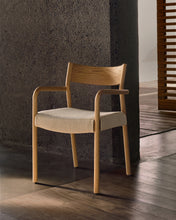 Load image into Gallery viewer, Falconera chair with a removable cover in solid oak wood with natural finish FSC Mix Credit - image 9
