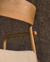 Load image into Gallery viewer, Falconera chair with a removable cover in solid oak wood with natural finish FSC Mix Credit - image 11