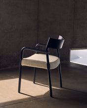 Load image into Gallery viewer, Falconera chair with a removable cover in solid oak wood with black finish FSC Mix Credit - image 9