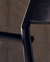 Load image into Gallery viewer, Falconera chair with a removable cover in solid oak wood with black finish FSC Mix Credit - image 10