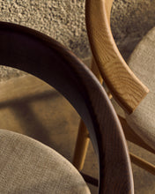Load image into Gallery viewer, Timons chair removable cover in beige chenille solid oak wood natural finish FSC Mix Credit - image 11