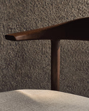 Load image into Gallery viewer, Timons chair removable cover in beige chenille solid oak wood walnut finish FSC Mix Credit - image 10