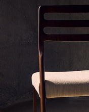 Load image into Gallery viewer, Cudia chair removable cover in beige chenille solid oak wood walnut finish FSC Mix Credit - image 12