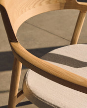 Load image into Gallery viewer, Alocs chair removable cover in beige chenille solid oak wood natural finish FSC Mix Credit - image 10