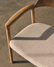 Load image into Gallery viewer, Alocs chair removable cover in beige chenille solid oak wood natural finish FSC Mix Credit - image 11