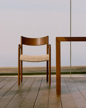 Load image into Gallery viewer, Falconera chair with a removable cover in solid oak wood with walnut finish FSC Mix Credit - image 9