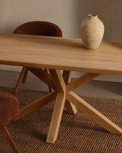 Load image into Gallery viewer, Argo table in melamine with natural finish and wood-effect steel legs 180 x 100 cm - image 6