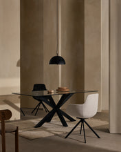 Load image into Gallery viewer, Argo glass table with steel legs with black finish 200 x 100 cm - image 5
