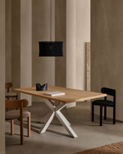 Load image into Gallery viewer, Argo table in melamine with natural finish and steel legs with white finish 160 x 100 cm - image 5