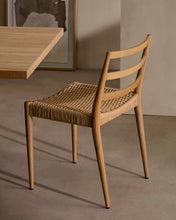 Load image into Gallery viewer, Analy chair in solid oak FSC 100% with natural finish and rope seat - image 11