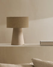 Load image into Gallery viewer, Algaida table lamp in grey fabric with UK adapter - image 3