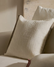 Load image into Gallery viewer, Suerta white and beige cushion cover, 100% linen, 50 x 50 cm - image 3