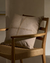 Load image into Gallery viewer, Sulken beige cotton cushion cover with beige embroidery feature, 45 x 45 cm - image 3