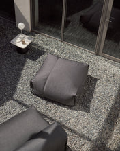 Load image into Gallery viewer, Square modular 100% outdoor sofa pouffe in dark grey with black aluminium, 101 x 101 cm - image 3