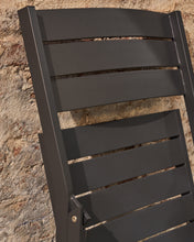 Load image into Gallery viewer, Torreta folding outdoor chair made of aluminum with dark grey finish - image 14