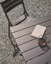 Load image into Gallery viewer, Torreta folding outdoor table made of aluminum with dark grey finish 70 x 70 cm - image 8