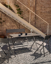 Load image into Gallery viewer, Folding outdoor Bench torreta made of aluminum with dark grey finish - image 10