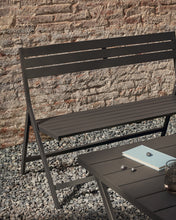 Load image into Gallery viewer, Folding outdoor Bench torreta made of aluminum with dark grey finish - image 9