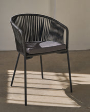Load image into Gallery viewer, Yanet black rope chair with galvanised steel legs - image 11