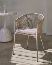 Load image into Gallery viewer, Yanet chair with synthetic rope in ecru and galvanized steel legs - image 9