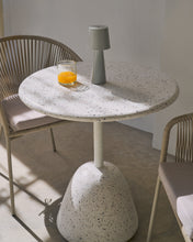 Load image into Gallery viewer, Saura Table in white terrazzo with a white terrazzo top, 75 x Ø70 - image 5