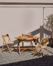 Load image into Gallery viewer, Dandara folding table in solid acacia wood natural finish, Ø 120 x 60 cm FSC 100% - image 7