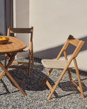 Load image into Gallery viewer, Dandara solid acacia wood folding chair, steel structure and white cord, FSC 100% - image 13
