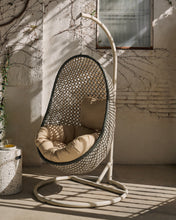 Load image into Gallery viewer, Hanging armchair with light grey Cira multicolour base - image 3