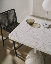 Load image into Gallery viewer, Saura high bar table in white terrazzo with a white terrazzo top, 95 x 70 x 70 cm - image 6