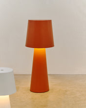 Load image into Gallery viewer, Arenys large outdoor metal table lamp in a terracotta painted finish - image 3