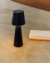 Load image into Gallery viewer, Arenys small outdoor metal table lamp in a black painted finish - image 3