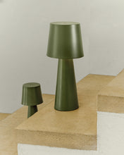 Load image into Gallery viewer, Arenys large outdoor metal table lamp in a green painted finish - image 3