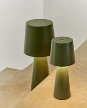 Load image into Gallery viewer, Arenys small outdoor metal table lamp in a green painted finish - image 3