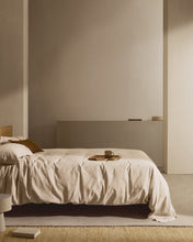 Load image into Gallery viewer, Simmel grey linen blend duvet and pillow cover set for 90 cm bed - image 5