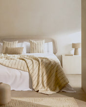 Load image into Gallery viewer, Octavia bed in ash plywood and white upholstered headboard FSC Mix Credit 160 x 200 cm - image 5